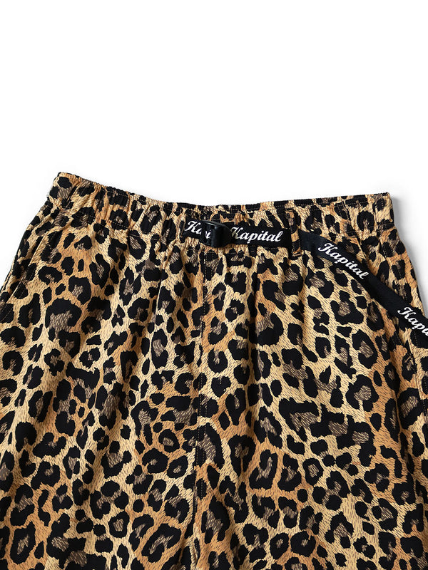 Kapital Combed Burberry Leopard Print Easy Short Pants