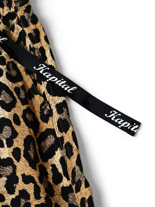 Kapital Combed Burberry Leopard Print Easy Short Pants