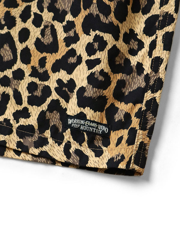 Kapital Combed Burberry Leopard Print Easy Short Pants