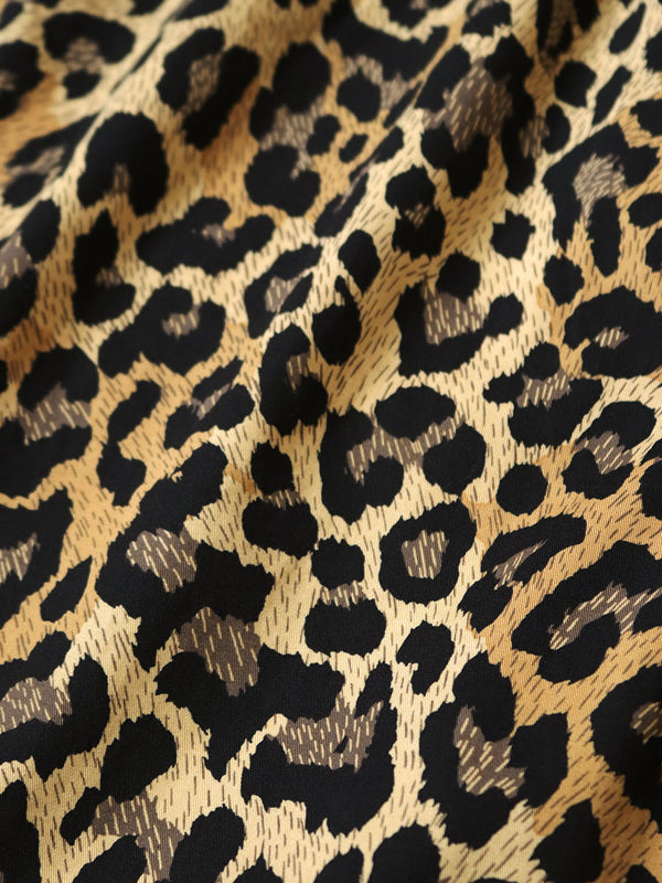 Kapital Combed Burberry Leopard Print Easy Short Pants