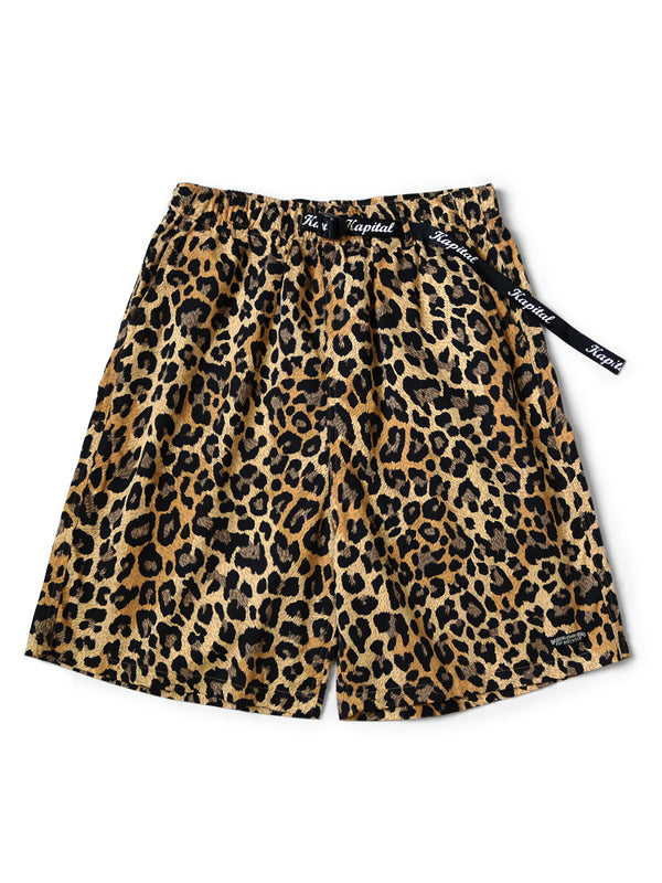 Kapital Combed Burberry Leopard Print Easy Short Pants