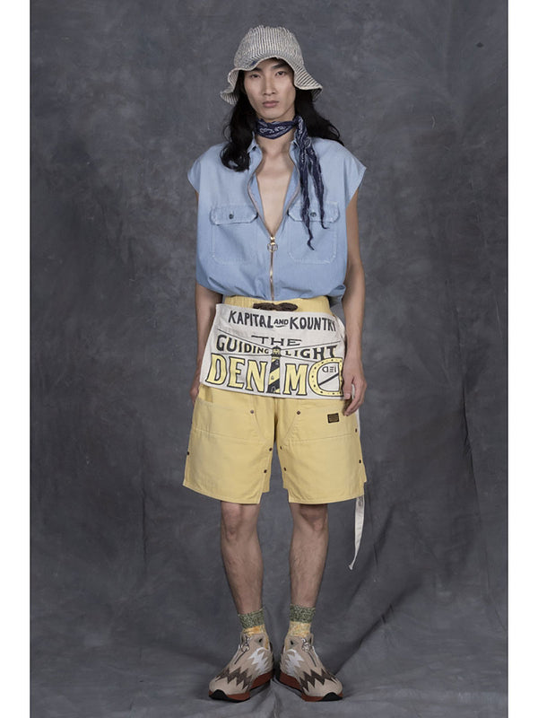 Kapital canvas double easy shorts Pants