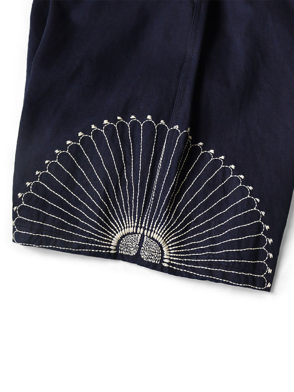 Kapital 10oz IDG×IDG denim easy shorts (furoshiki embroidery) Pants
