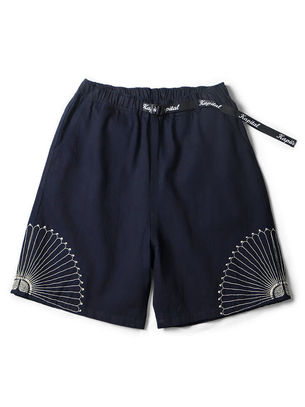 Kapital 10oz IDG×IDG denim easy shorts (furoshiki embroidery) Pants