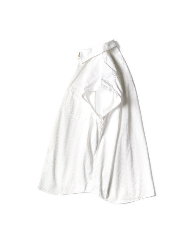 Kapital Herringbone Twill Sleeveless Zipper Work Shirt