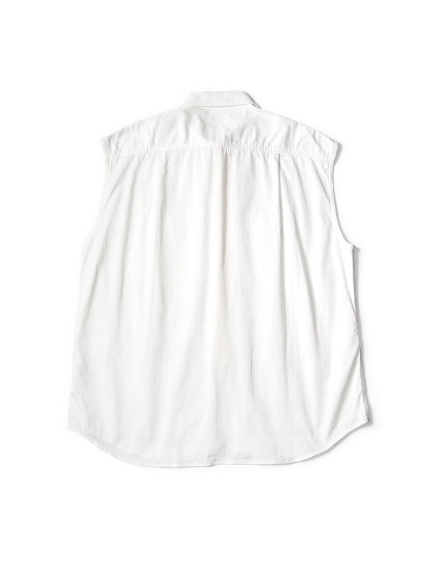 Kapital Herringbone Twill Sleeveless Zipper Work Shirt