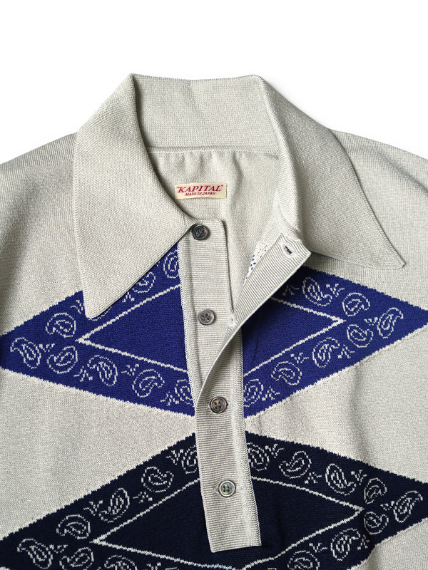 Kapital 14G Cotton Tomahawk Paisley Carol Polo