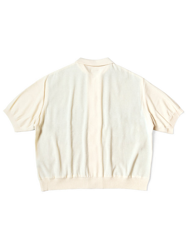 Kapital knit x 8oz denim coverall polo shirt