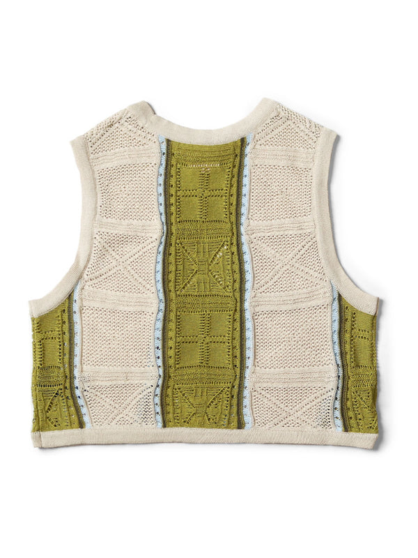 Kapital 12G Crochet Knit Bustier Vest Women