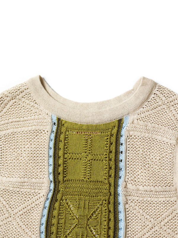Kapital 12G Crochet Knit Bustier Vest Women