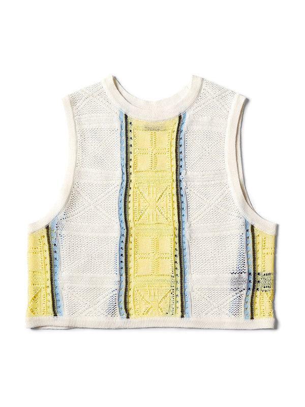 Kapital 12G Crochet Knit Bustier Vest Women