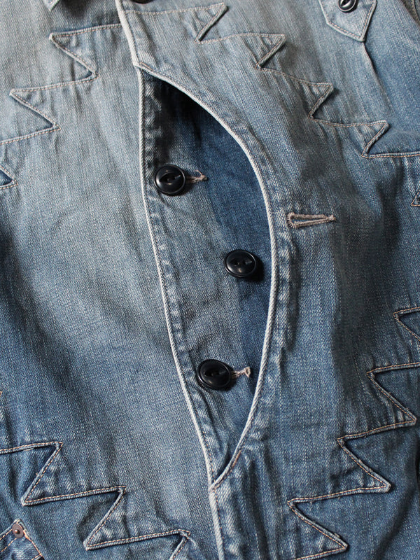 Kapital 12oz Denim Santo Domingo Thunderbird Jacket (Processed)
