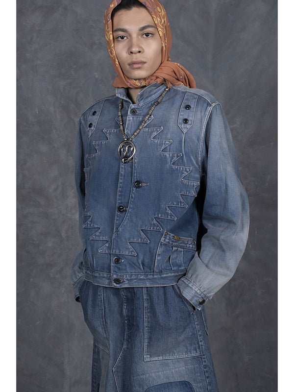 Kapital 12oz Denim Santo Domingo Thunderbird Jacket (Processed)