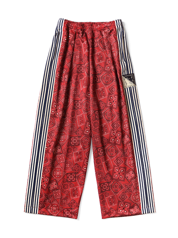 Kapital smooth jersey baggy track pants in cookie bandana print