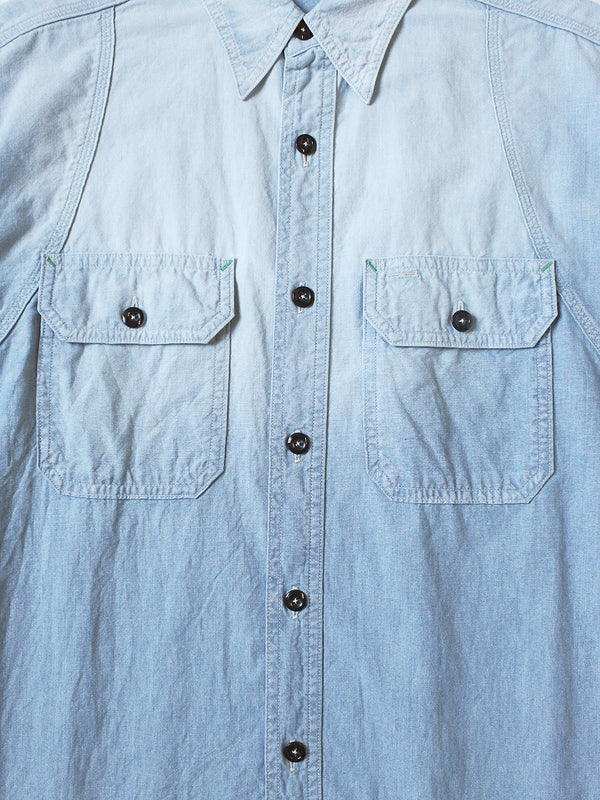 Kapital Chambray BONE Patch Ventilator Work Shirt (long sleeve)