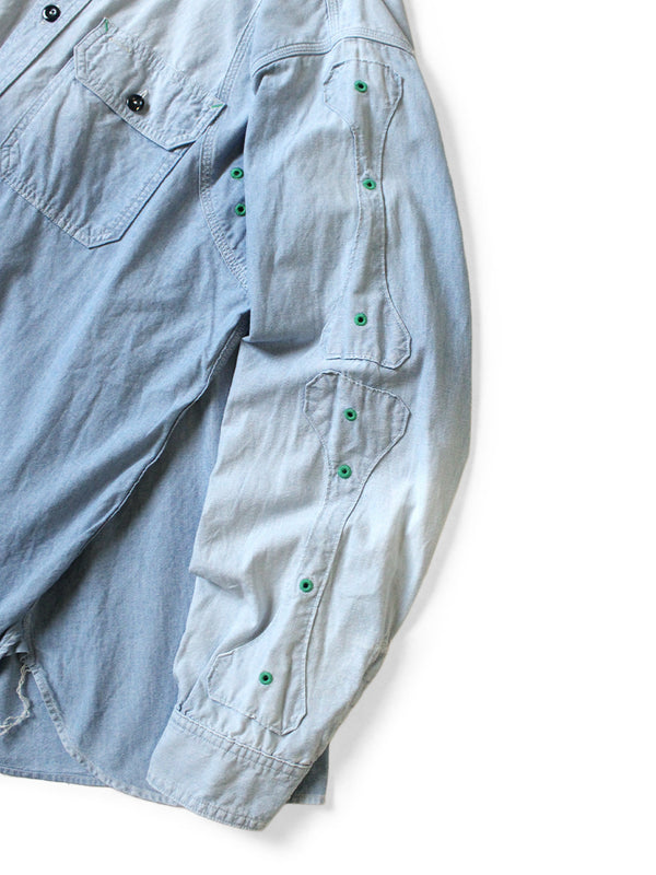 Kapital Chambray BONE Patch Ventilator Work Shirt (long sleeve)