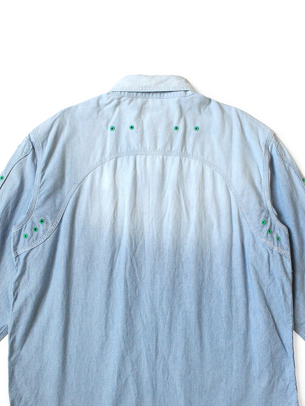 Kapital Chambray BONE Patch Ventilator Work Shirt (long sleeve)