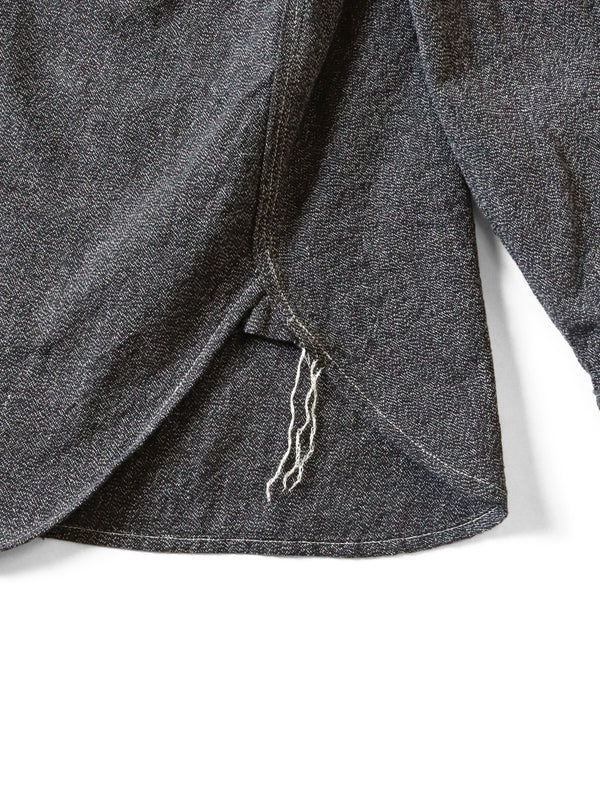 Kapital Heathered Chambray BONE Patch Ventilator Work Shirt (long sleeve)