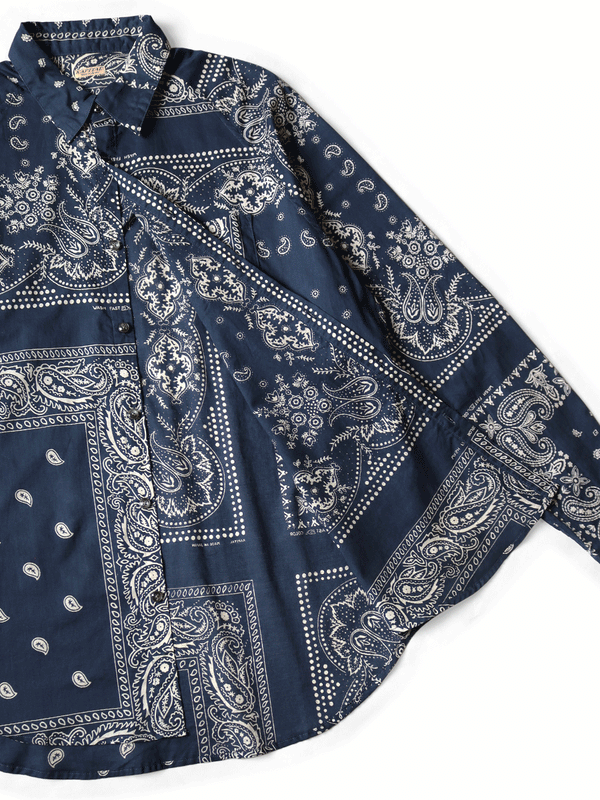 Kapital Gauze Rat Brand Bandana Patchwork Raglan Shirt (long sleeve)