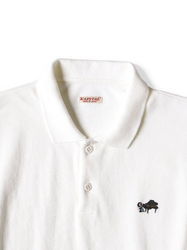 Kapital Dry Pique Box Polo (Piano Embroidery) shirt