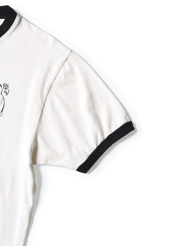 Kapital 20/-Tenjiku Ringer T-shirt (BORO Elegy pt) Tee