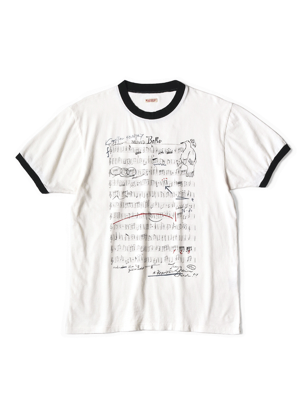 Kapital 20/- Jersey Ringer Tee (BORO Elegy print)