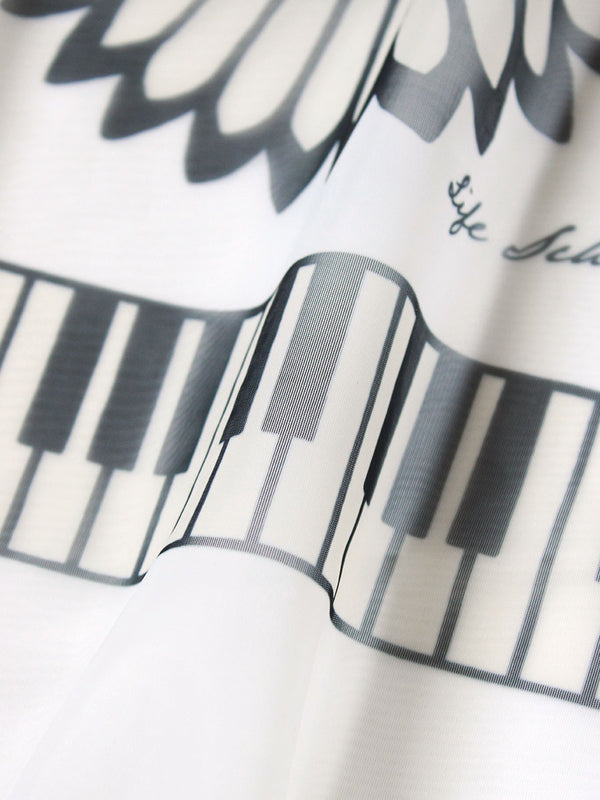 Kapital Sheer Jersey 20 Jersey Crew T-Shirt (Piano Sun Face pt) Tee