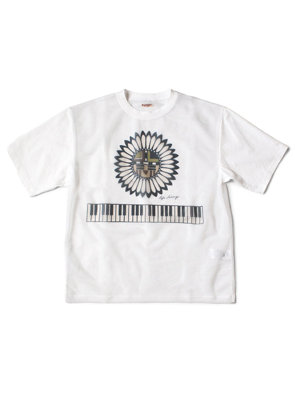 Kapital Sheer Jersey 20 Jersey Crew T-Shirt (Piano Sun Face pt) Tee