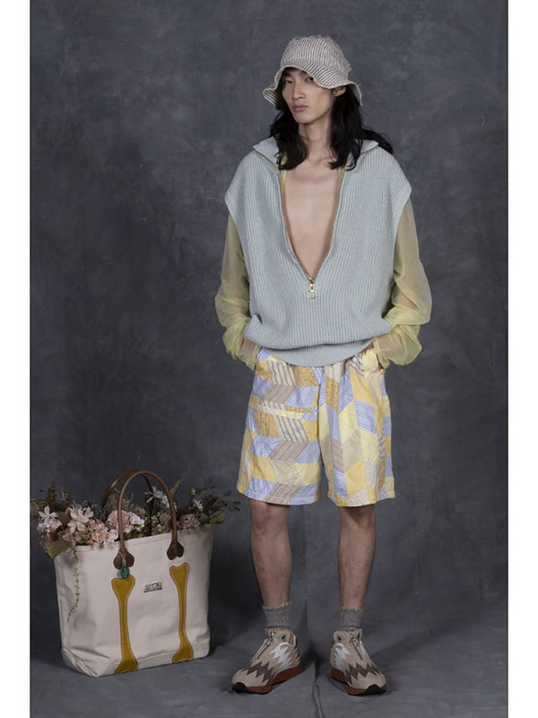 Kapital YABANE Quilted Patchwork Easy Shorts