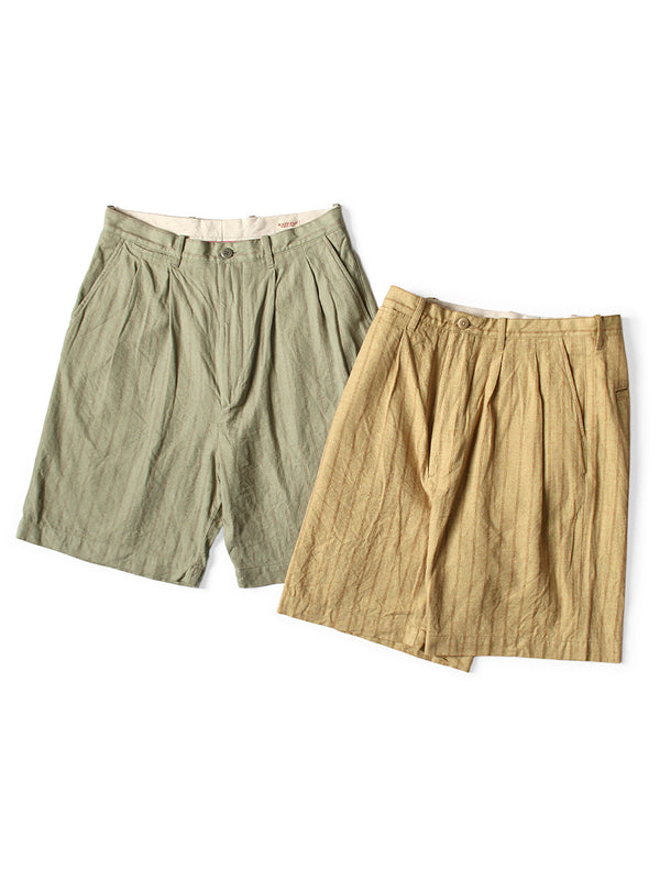 Kapital Cotton-Linen Gibson Stripe Ivy Shorts Pants