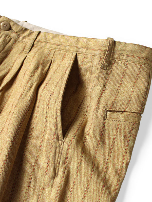 Kapital Cotton-Linen Gibson Stripe Ivy Shorts Pants