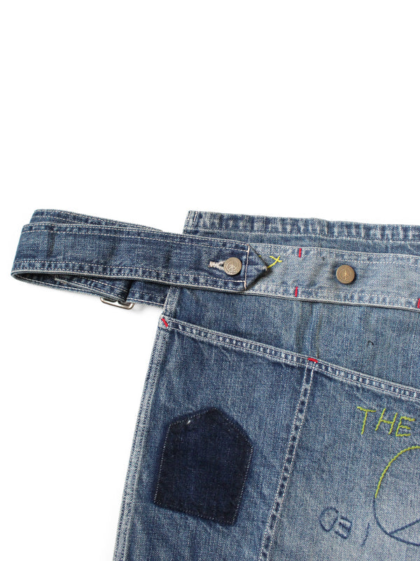 Kapital 12oz Denim Coverall Apron (Memorial Embroidery Model)