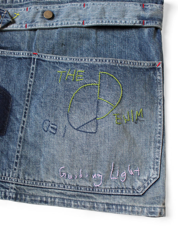 Kapital 12oz Denim Coverall Apron (Memorial Embroidery Model)