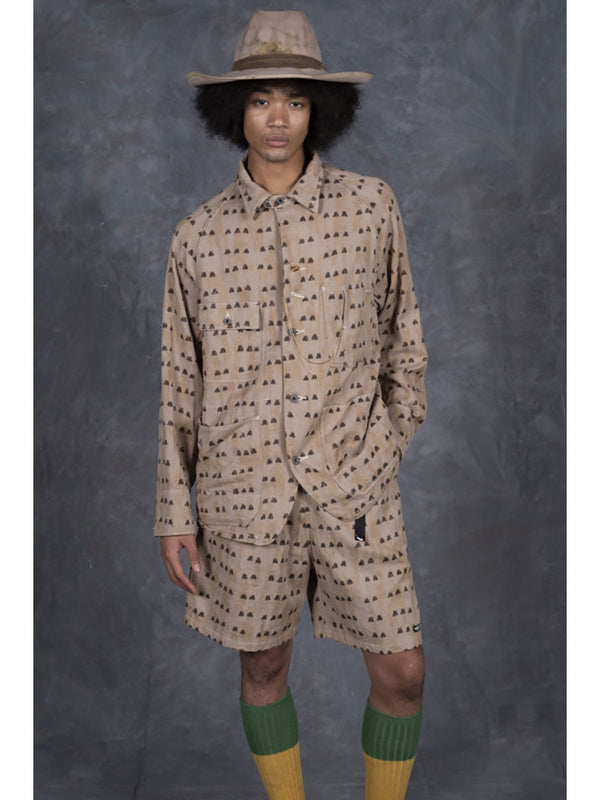 Kapital Cotton Iris Print Easy Shorts Pants