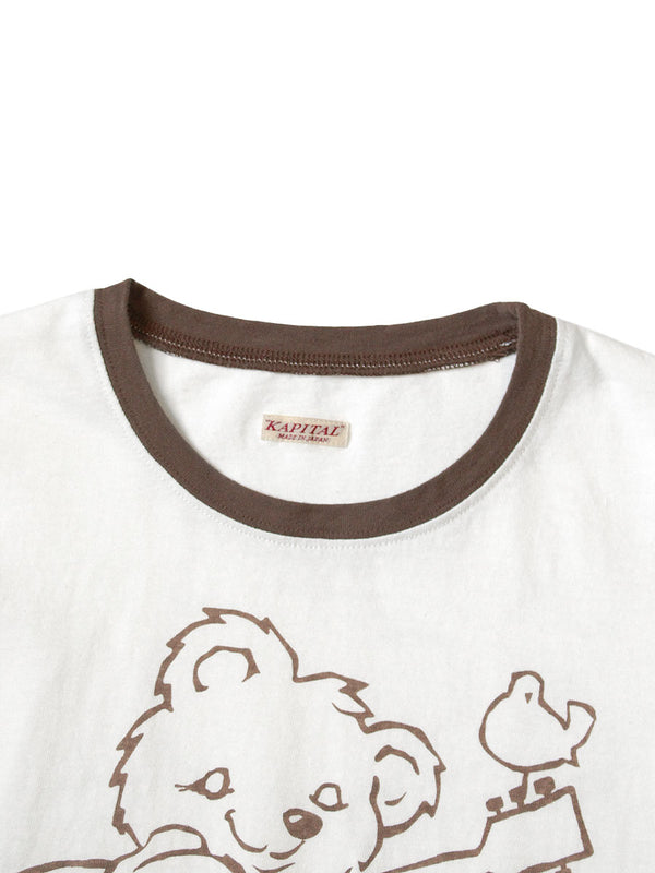 Kapital 20 Jersey Cropped T-shirt (Little Bear Harmony pt) women