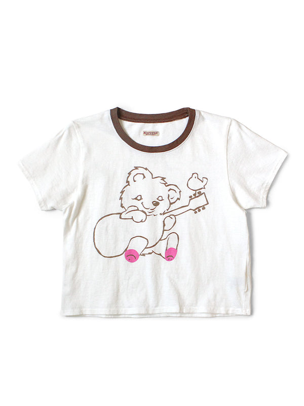 Kapital 20 Jersey Cropped T-shirt (Little Bear Harmony pt) women