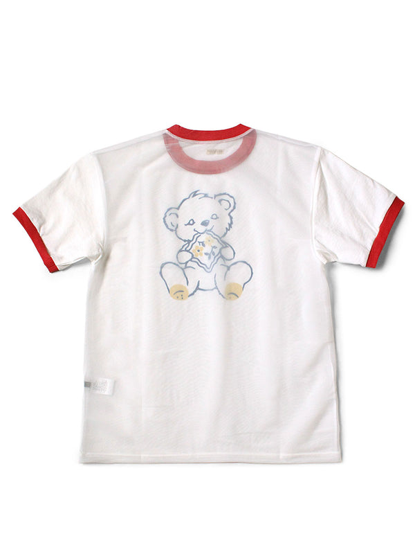 Kapital Sheer Jersey 20 ersey Ringer T-shirt (Peckish Little Bear pt) women