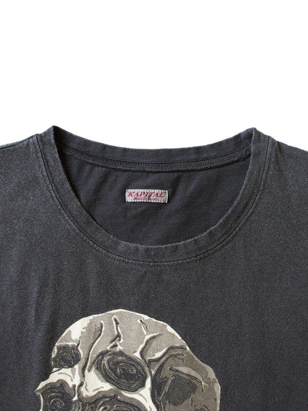 Kapital 20/- Jersey Cropped T-shirt (Peckish Rain Skull pt) Tee Women