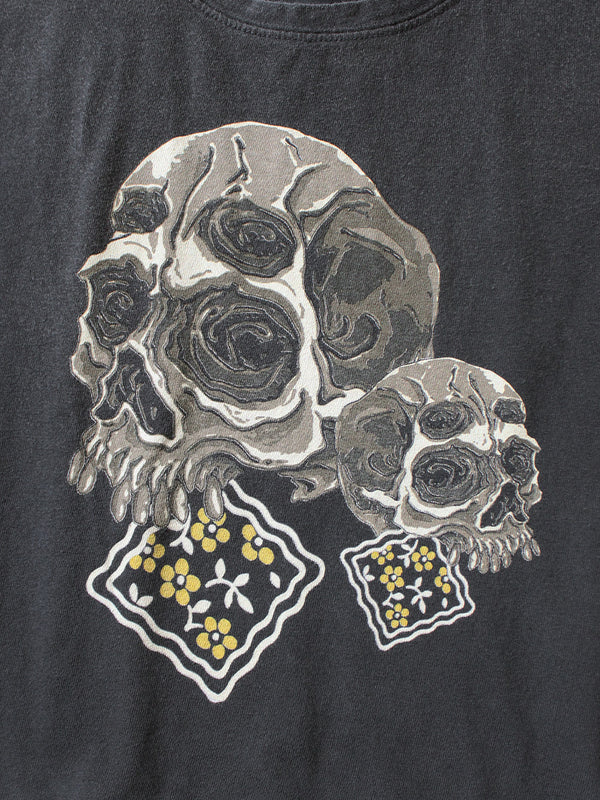 Kapital 20/- Jersey Cropped T-shirt (Peckish Rain Skull pt) Tee Women