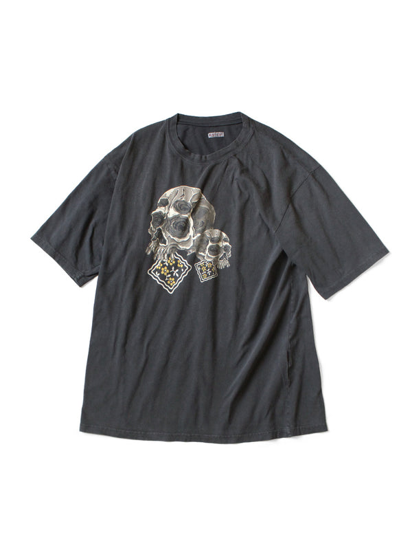 Kapital 20 Jersey Crew T-Shirt (Peckish Rain Skull pt) Tee