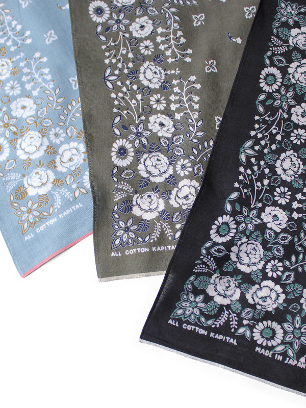 Kapital Selvedge Bandana (Churchill Garden) small
