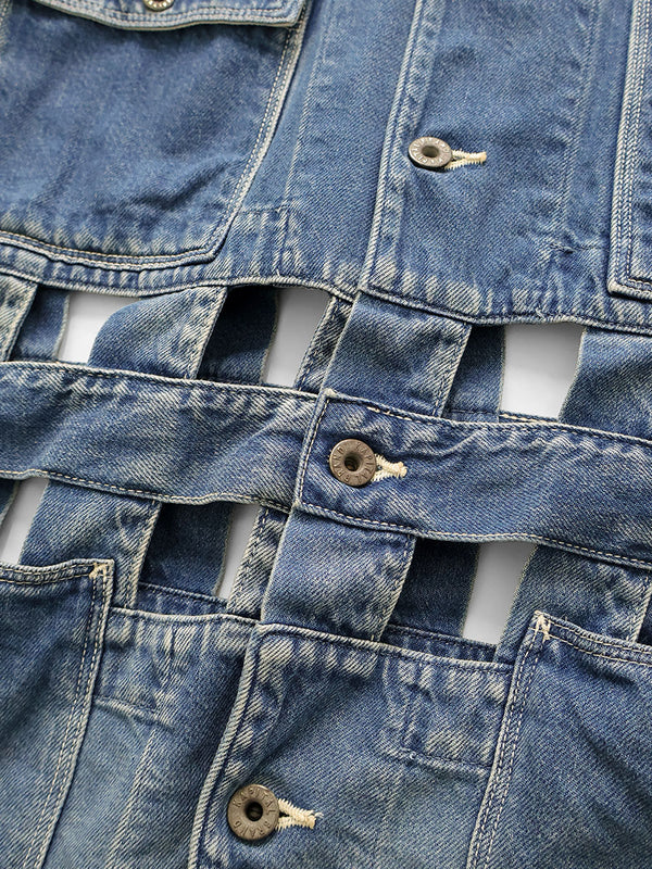 Kapital 11.5oz Denim Windowpane CACTUS Coveralls Jacket
