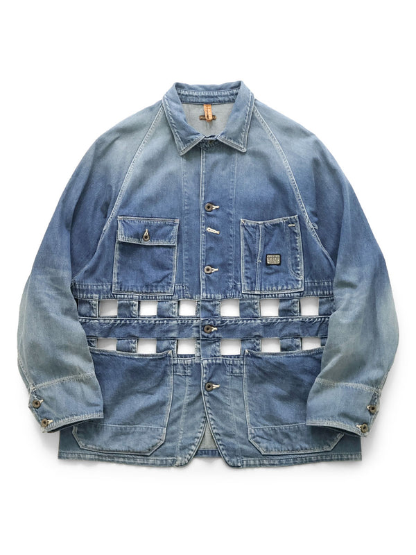 Kapital 11.5oz Denim Windowpane CACTUS Coveralls Jacket