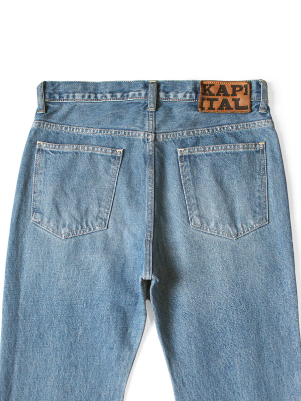 Kapital 14oz Denim 5P APRON-SKOUSER Flared Pants
