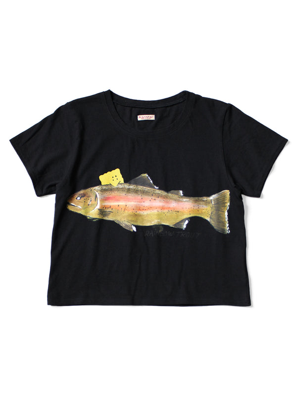Kapital 20 Jersey Cropped T-shirt (1 Trout Peckish Rainbow) Tee