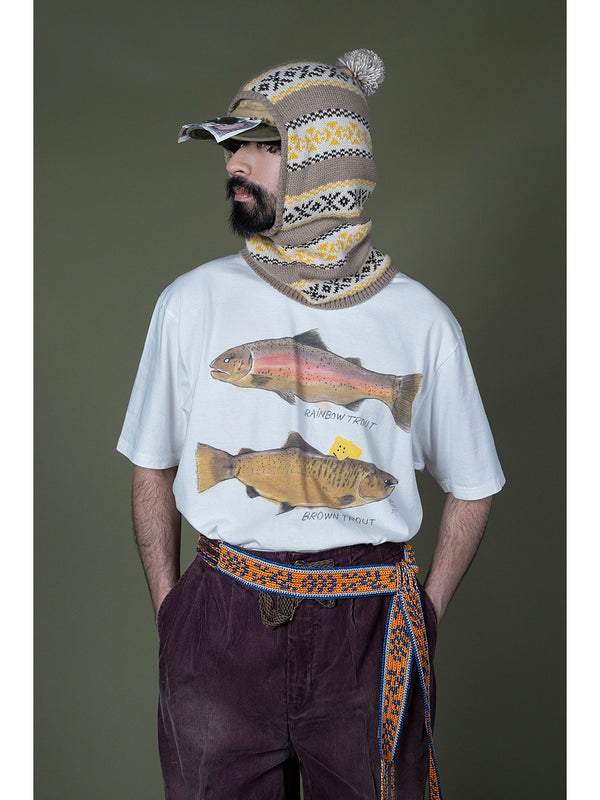 Kapital 20 Jersey Crew T-shirt (Two Trout, Peckish Rainbow) Tee