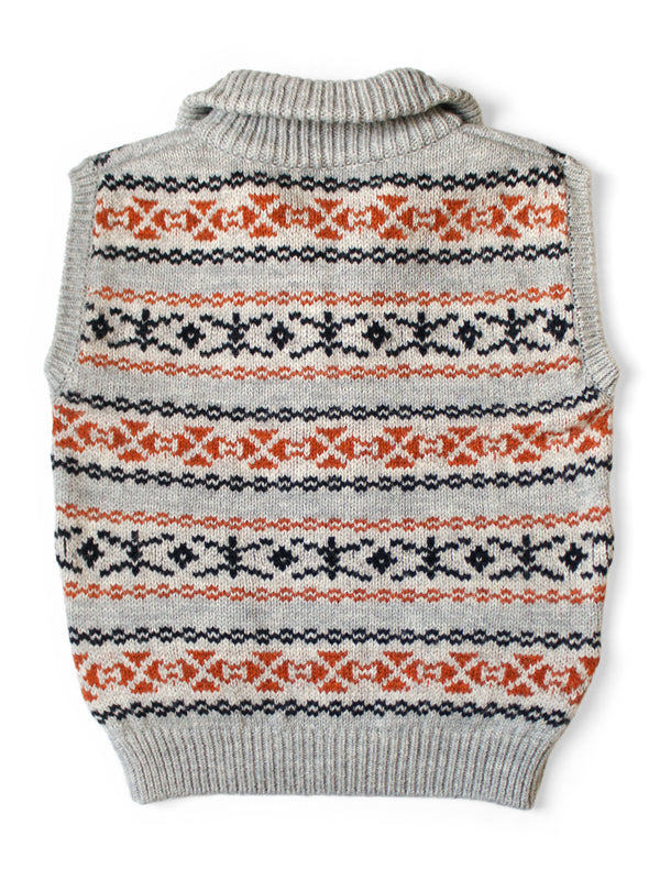 Kapital 3G Wool Yellowknife Fair Isle Half Zip Vest