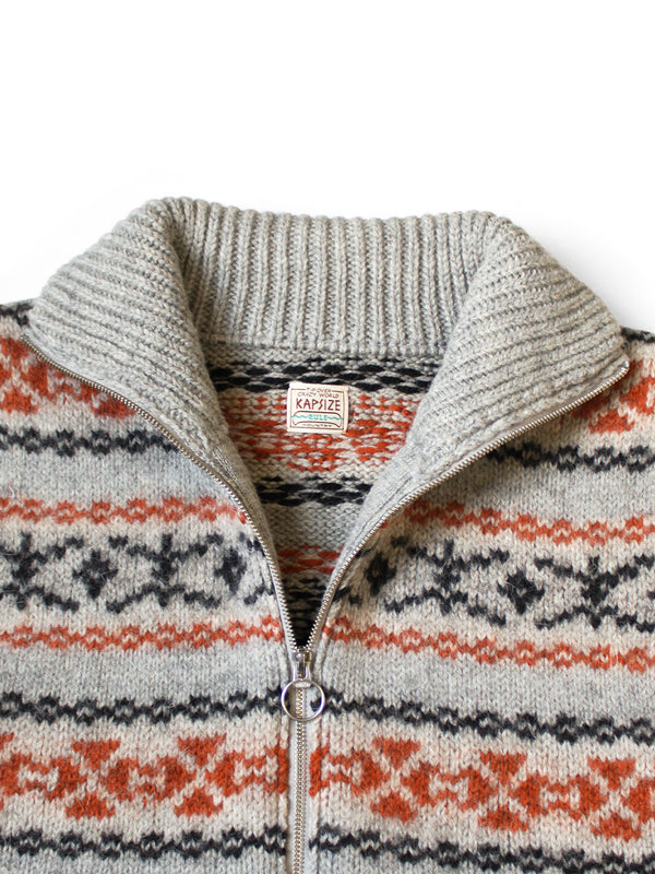 Kapital 3G Wool Yellowknife Fair Isle Half Zip Vest