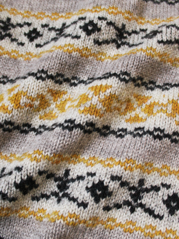 Kapital 3G Wool Yellowknife Fair Isle Half Zip Vest