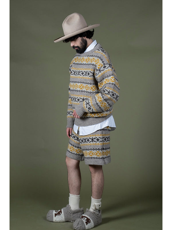 Kapital 3G Wool Yellowknife Fair Isle Shorts Pants